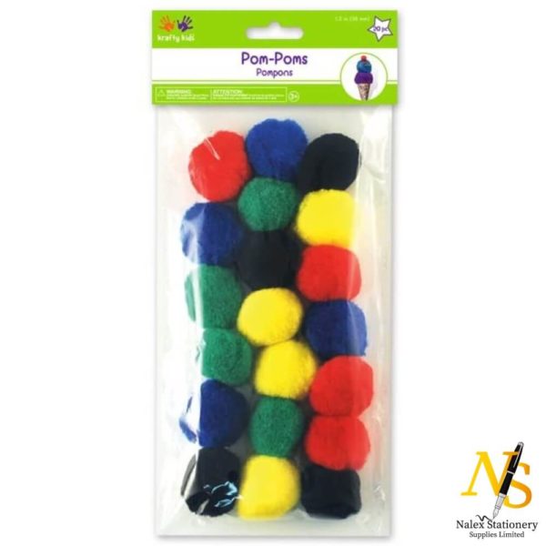 Pom-Poms 1.5"(38mm) Krafty Kids