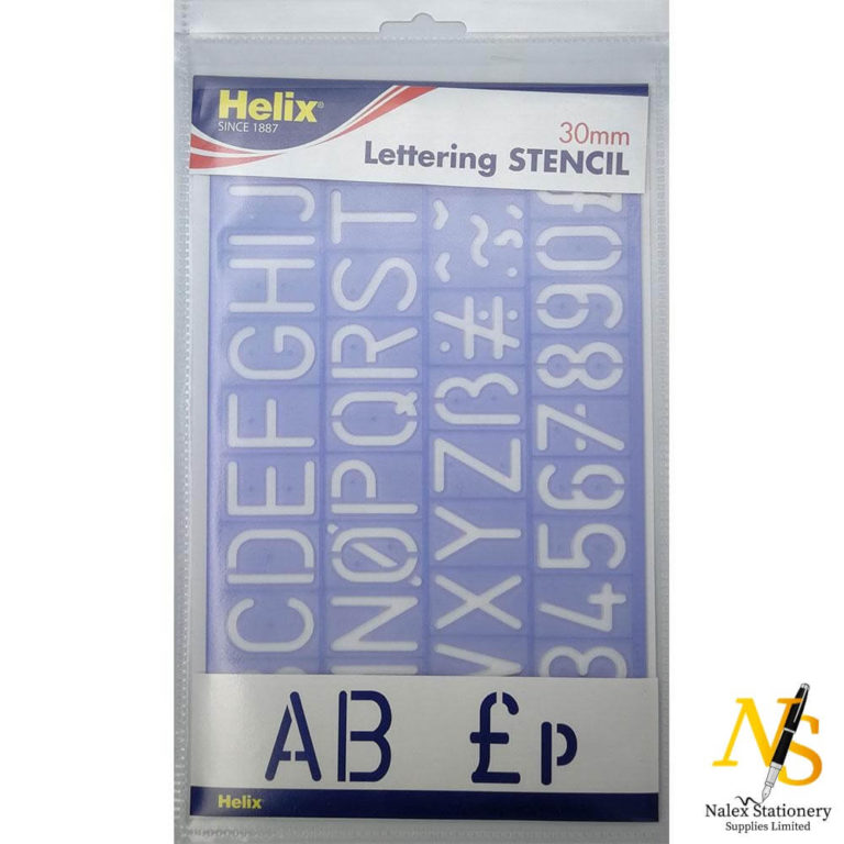 Helix lettering Stencil 30mm - Nalex Stationery
