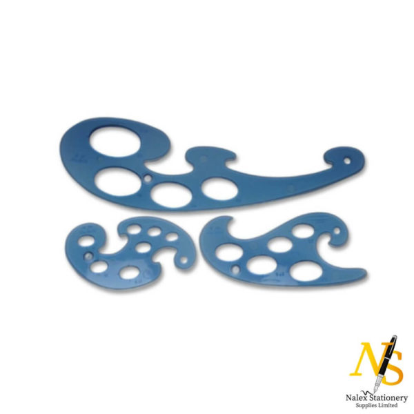 Trident French Curve ruler set of 3