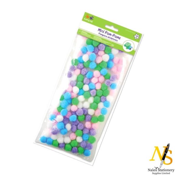 Krafty Kids mini Pom-Poms 12.7mm pastel